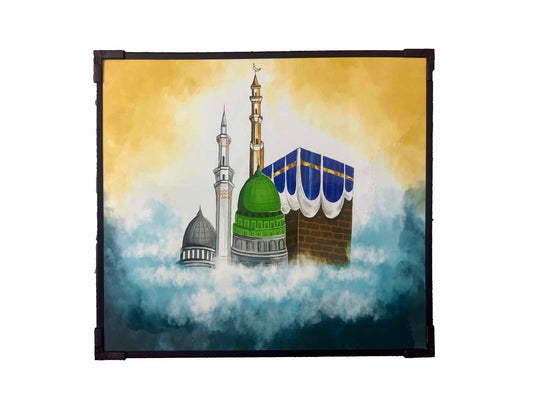 This wall panel features the iconic symbol of the Islamic faith - the Kaba. Its intricate design is a visual representation of the spiritual journey and serves as a powerful reminder of faith and devotion.