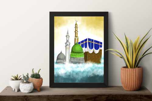 Islamic Kaaba Synthetic Photo Frame